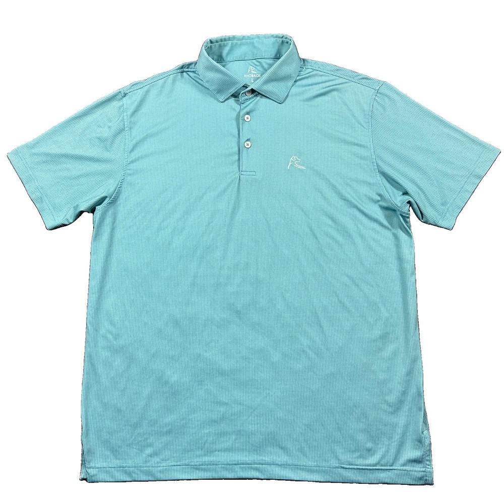 Rhoback Polo Shirt Mens Large Geometric Golf Performance Stretch Top